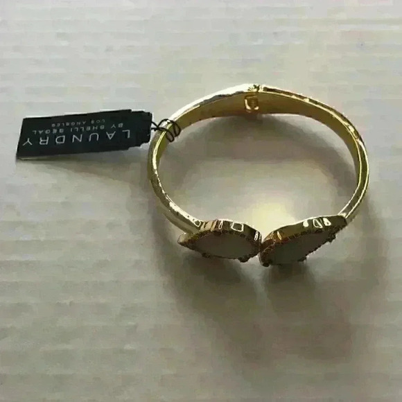 Laundry new Gold Tone Gray Pave Stone Bracelet - Picture 6 of 8